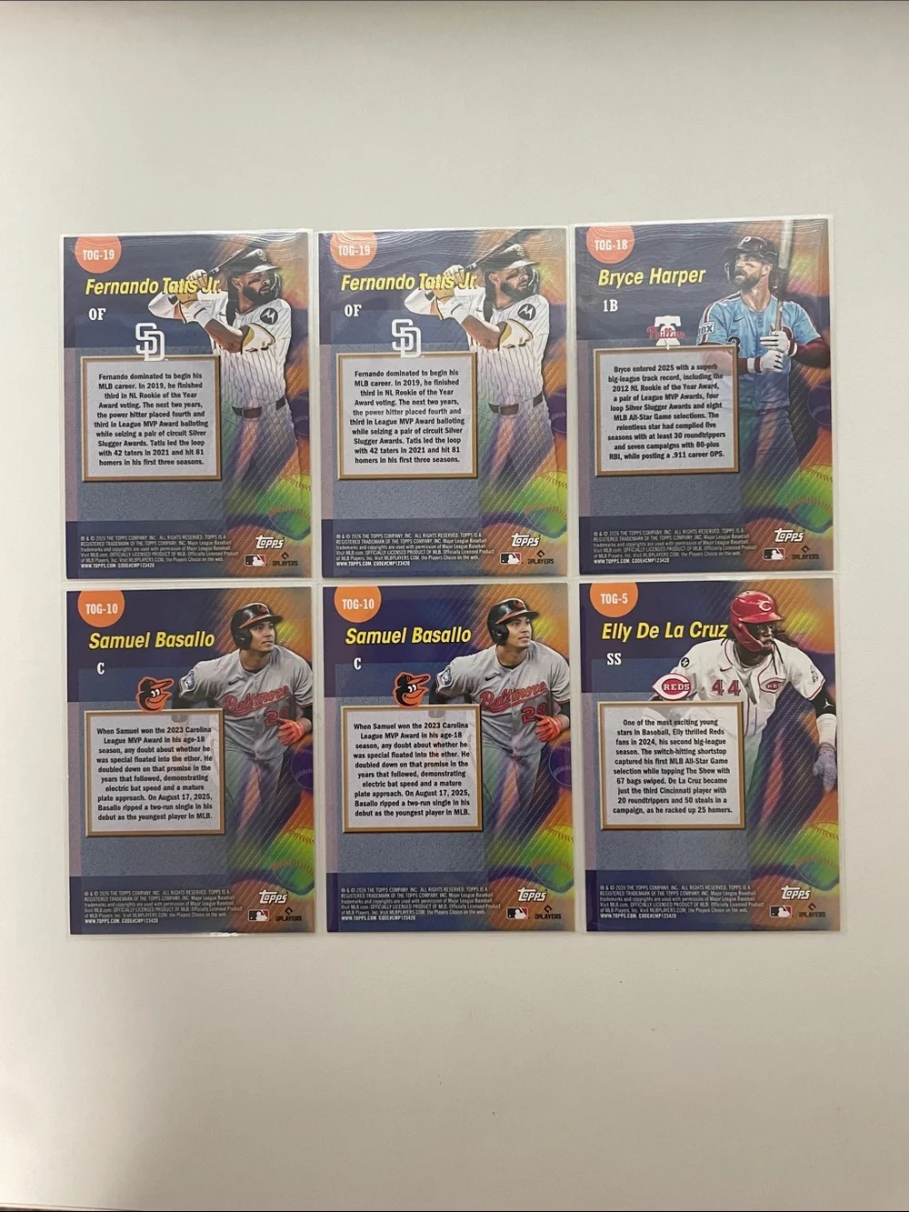 Topps Rainbow Foil Inserts Titans Of The Game Lot - Picture 2 of 10